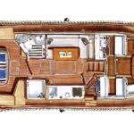 Hausboote mieten in Deutschland , Riverboat 1122 S, Grundriss
