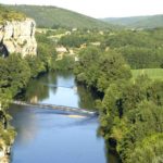 Südfrankreich: Oberer Lot: Felsen, Schleuse