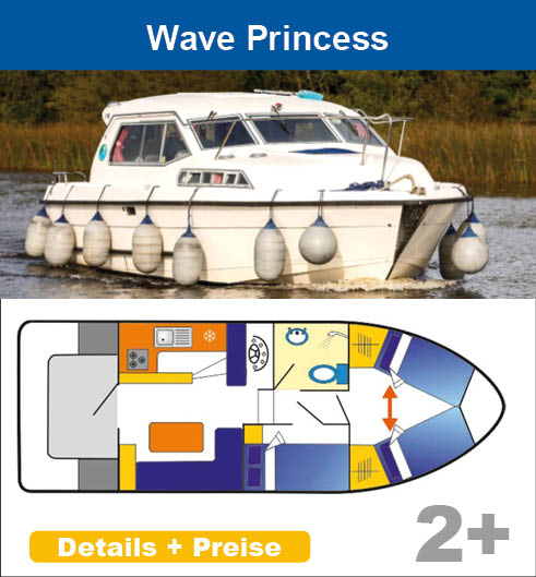 Führerscheinfreie Hausboote mieten in Irland CARRICK CRAFT Wave Princess