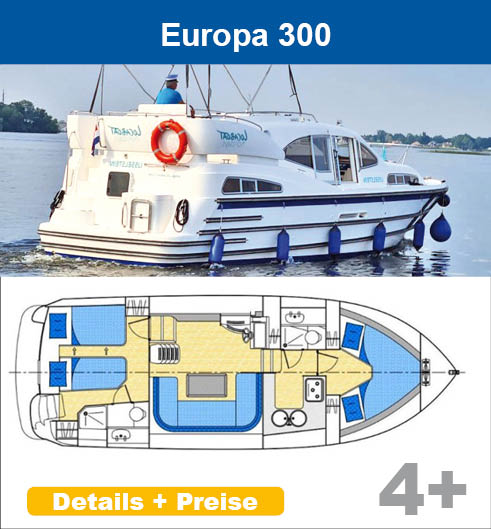 Führerscheinfreie Hausboote mieten in Holland Frankreich Irland Deutschland LOCABOAT europa 300 hausbooturlaub