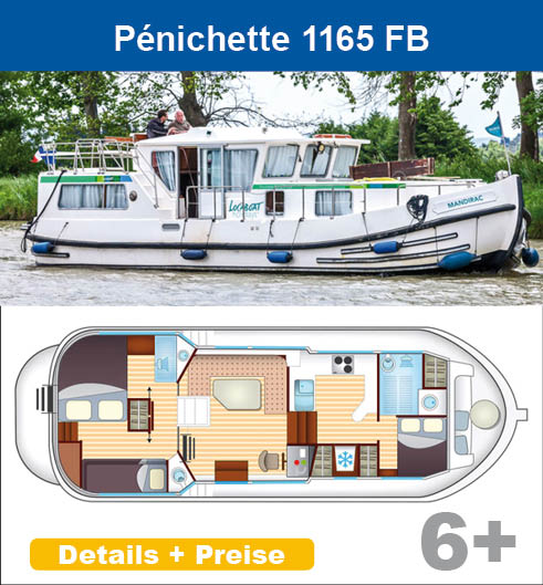 Führerscheinfreie Hausboote mieten in Holland Frankreich Irland LOCABOAT penichette 1165 FB hausbooturlaub