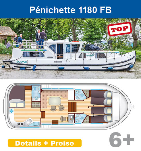 Führerscheinfreie Hausboote mieten in Holland Frankreich Irland LOCABOAT penichette 1180 FB uebersicht hausboote hausbooturlaub