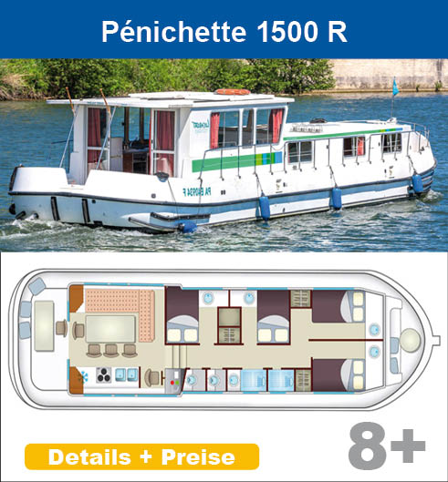 Hausboot LOCABOAT penichette 1500 R hausbooturlaub frankreich