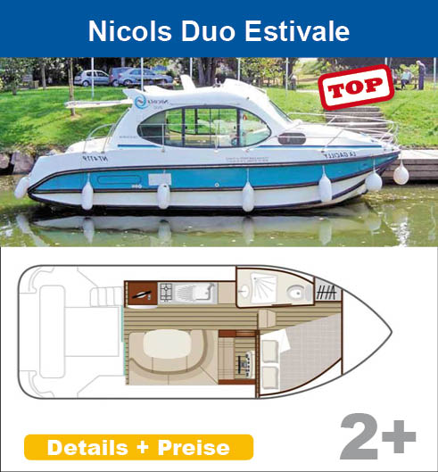 Hausboot NICOLS Duo Estivale