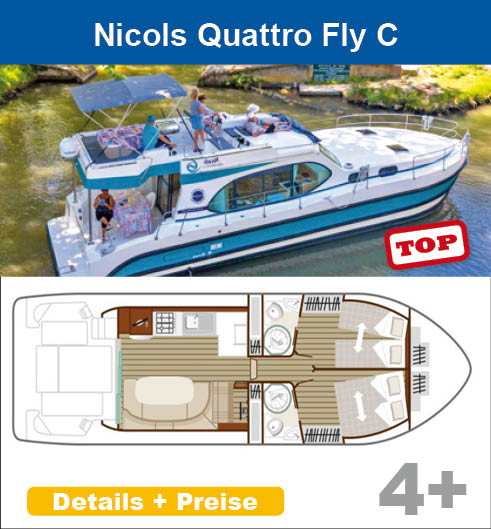 Hausboot NICOLS Quattro Fly C hausbooturlaub