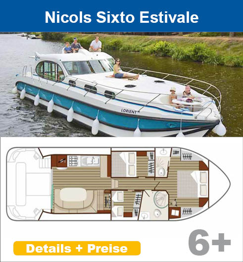 Hausboot NICOLS Sixto Estivale hausbooturlaub in europa