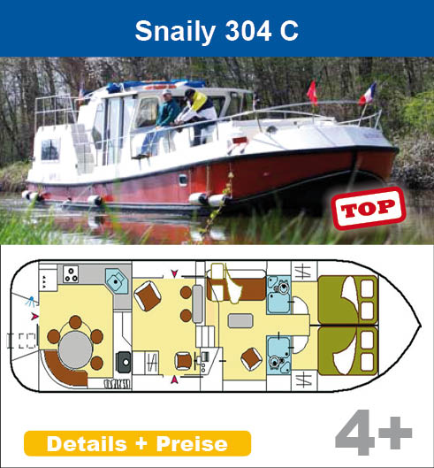 Hausboot SNAILY 304 C hausbooturlaub frankreich
