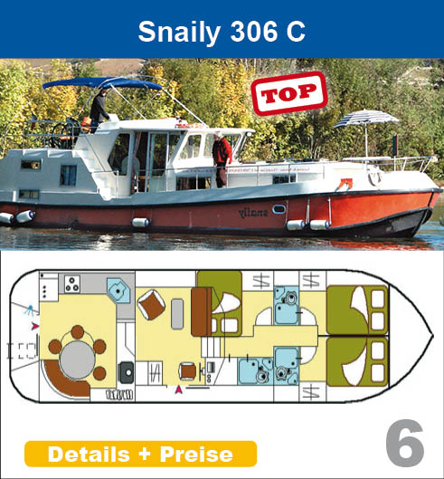 Hausboot SNAILY 306 C hausbooturlaub frankreich