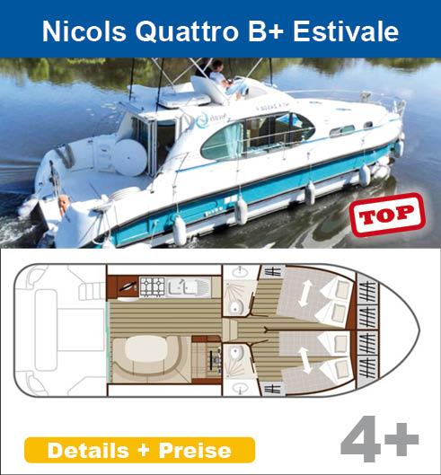 Hausboot NICOLS Quattro B Plus Estivale